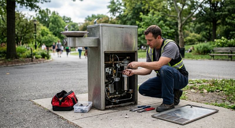 Drinking Fountain Installation in Carson City, NV